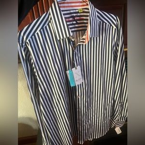 Robert Graham striped shirt.